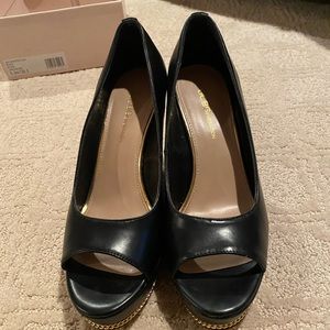 BCBGeneration black peep toe wedge